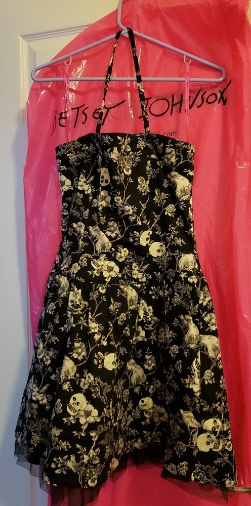 Black Skull Betsey Johnson Boutique Dress